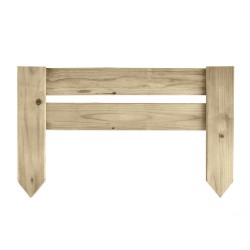 Bordura madera 2,8x15/30 (Alt.) cm. Longitud 50 cm.. Bordo madera, Rollborder madera. MaderaTratada, Valla Delimitador Jardin