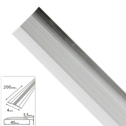 Tapajuntas Adhesivo Para Moquetas Metal Plata 200,0 cm.