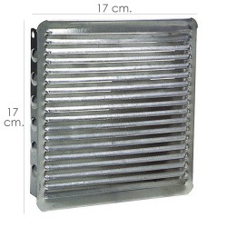 Rejilla Ventilacion Empotrar 17x17 cm. Aluminio
